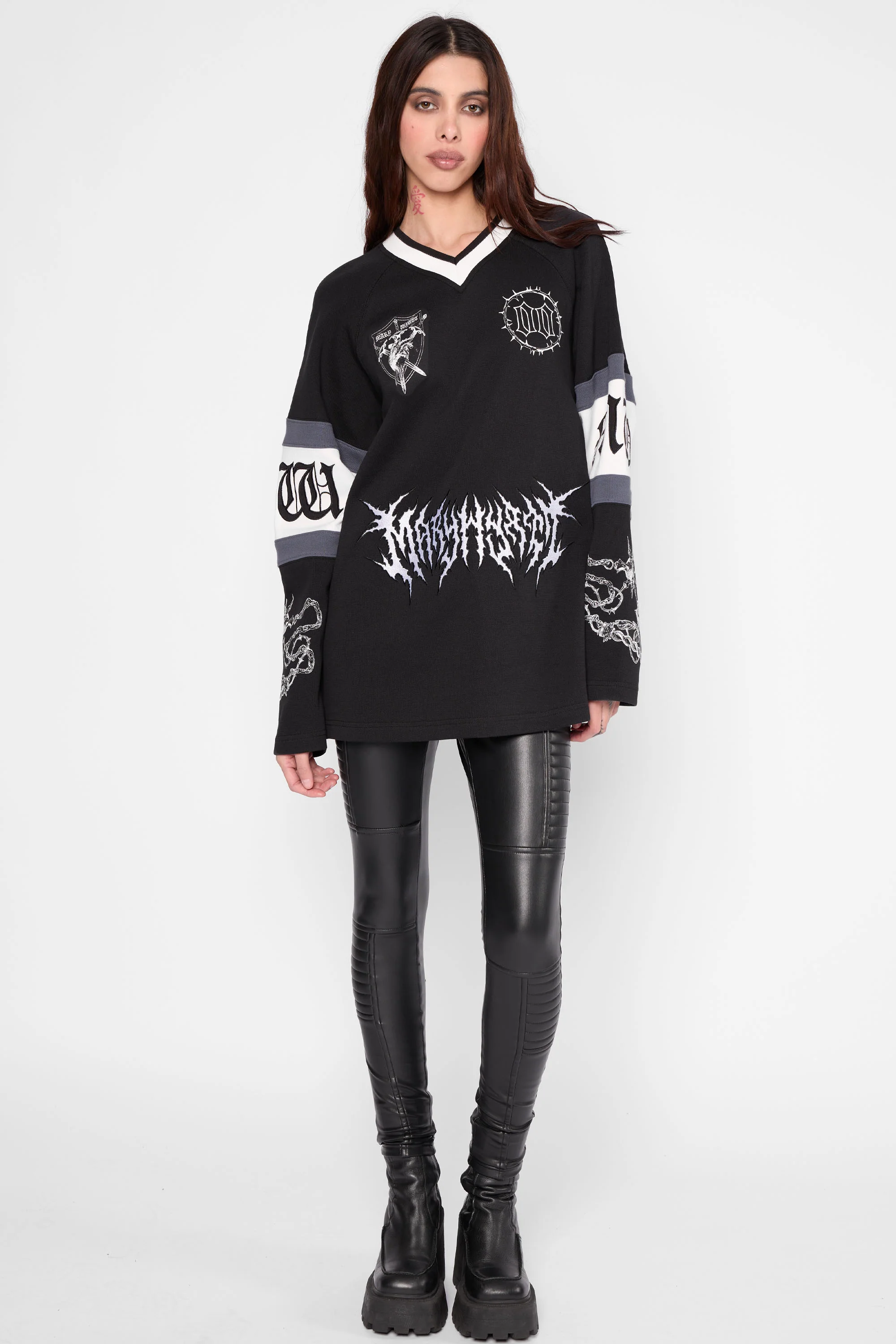 Destroy Oversized Hockey Jersey - Image 3